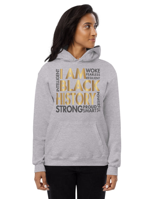 Load image into Gallery viewer, I Am Black History Woke Strong Unisex fleece hoodie
