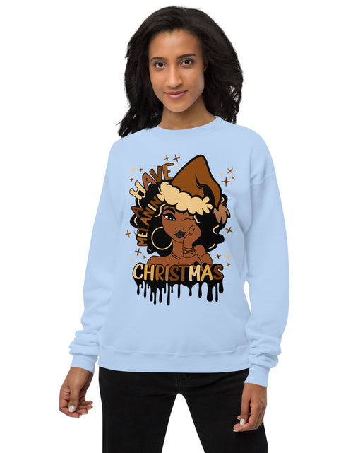 Load image into Gallery viewer, Have A Melanin Christmas Fleece Sweatshirt
