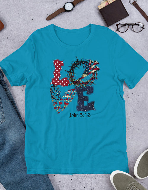 Load image into Gallery viewer, Jesus Love - John 3:16 Short-Sleeve Unisex T-Shirt
