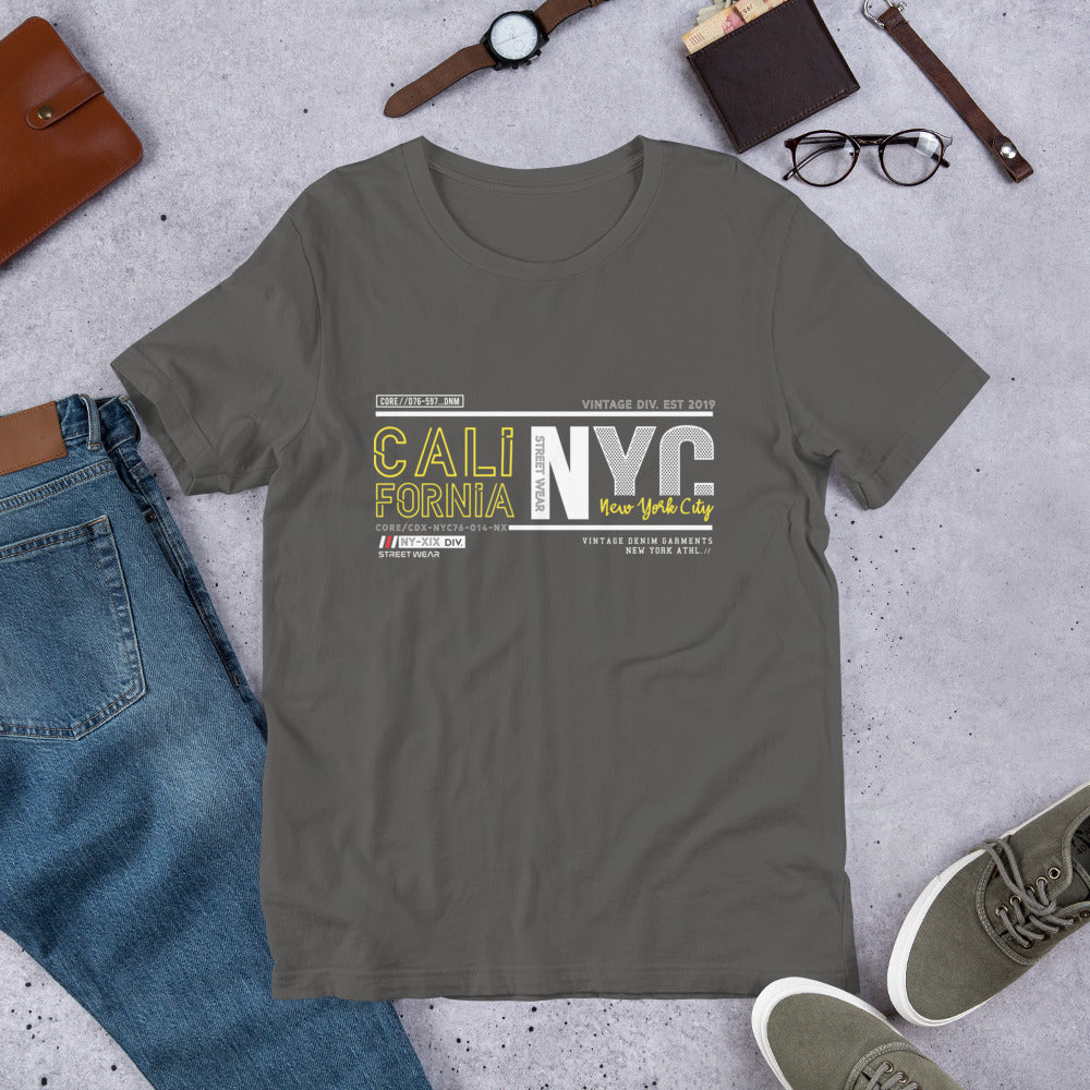 CALI NYC Coast to Coast 2030Urban Short-Sleeve Unisex T-Shirt