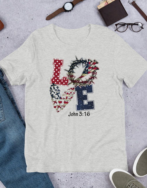 Load image into Gallery viewer, Jesus Love - John 3:16 Short-Sleeve Unisex T-Shirt
