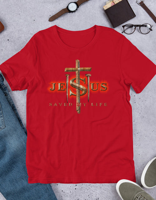 Load image into Gallery viewer, Jesus Saved My Life Short-Sleeve Unisex T-Shirt
