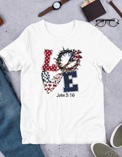 Load image into Gallery viewer, Jesus Love - John 3:16 Short-Sleeve Unisex T-Shirt
