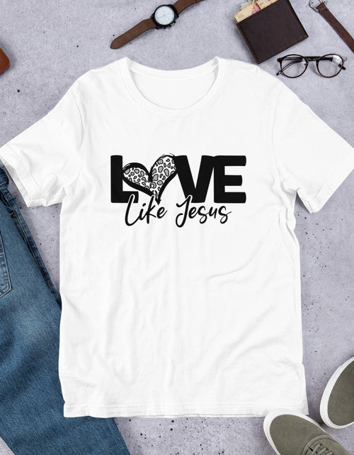 Load image into Gallery viewer, Love Like Jesus Blk Short-Sleeve Unisex T-Shirt
