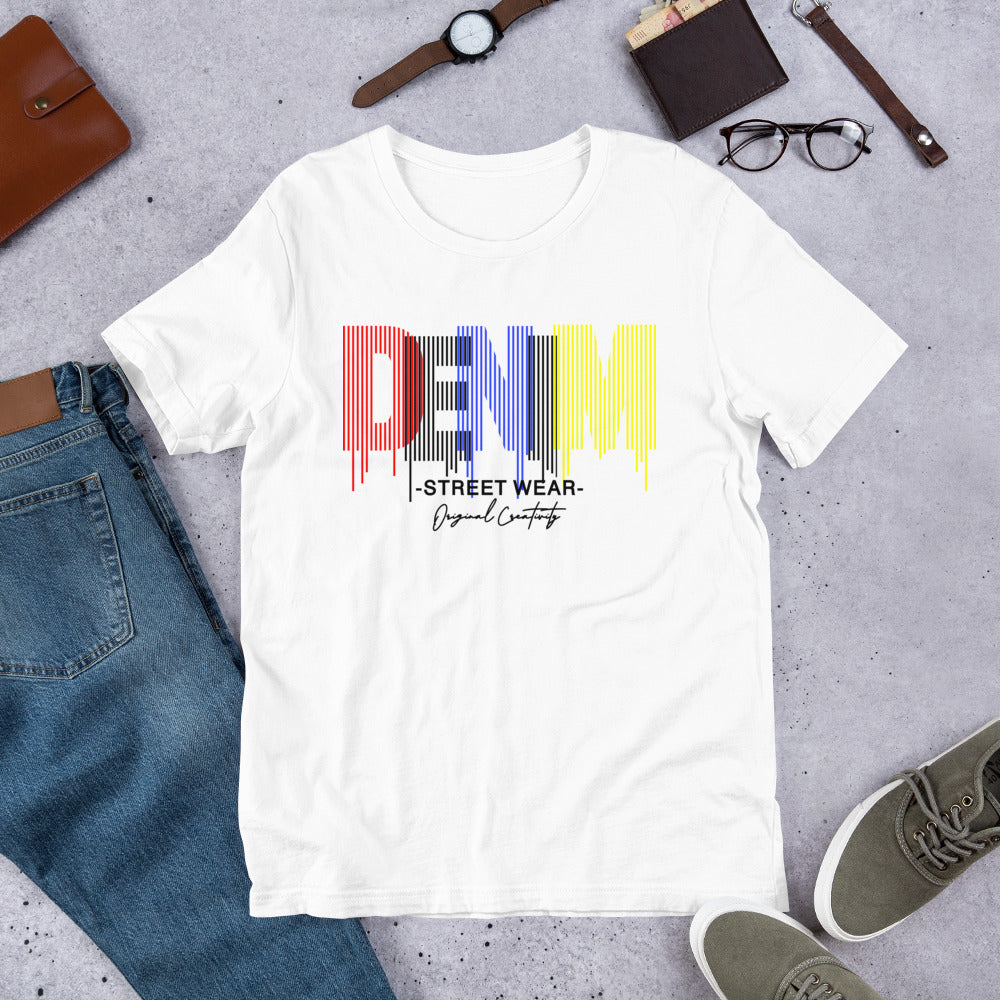 Denim Urban Style Short-Sleeve Unisex T-Shirt