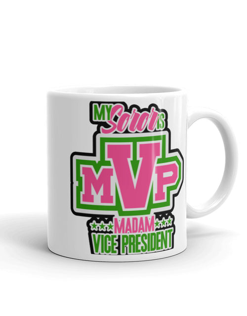 Load image into Gallery viewer, My Soros MVP Madam Vice President White Glossy Mug
