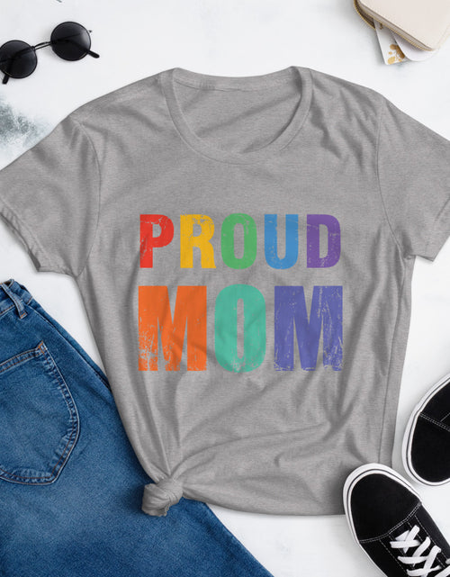 Load image into Gallery viewer, Proud Mom Women&#39;s short sleeve t-shirt
