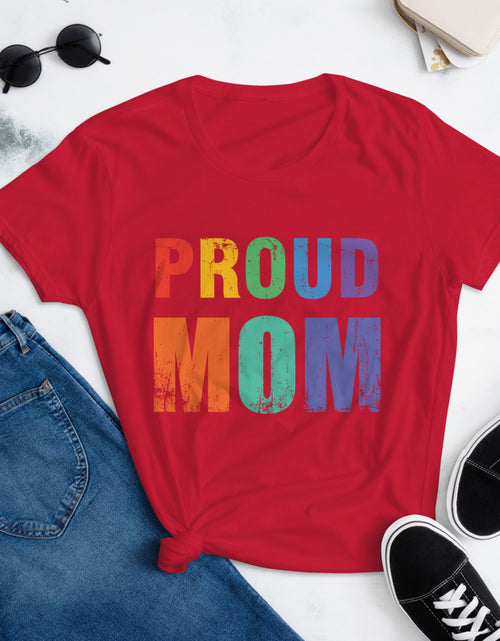 Load image into Gallery viewer, Proud Mom Women&#39;s short sleeve t-shirt
