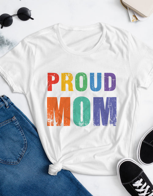 Load image into Gallery viewer, Proud Mom Women&#39;s short sleeve t-shirt
